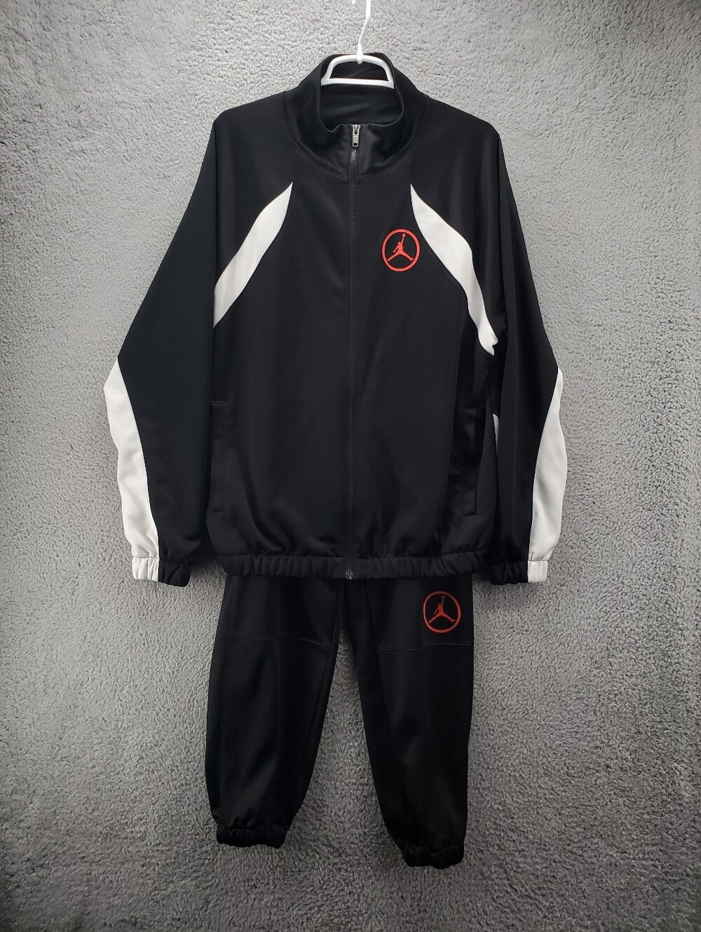 Nike Air Jordan Sport DNA Infrared Track Jacket & Pants Mens Large Full Zip Blac